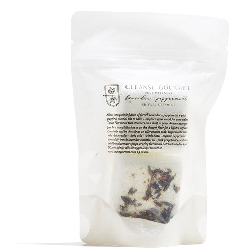 Pure Wellness Lavender + Peppermint Shower Steamers 2 Pack by Cleanse Gourmet at Petit Vour