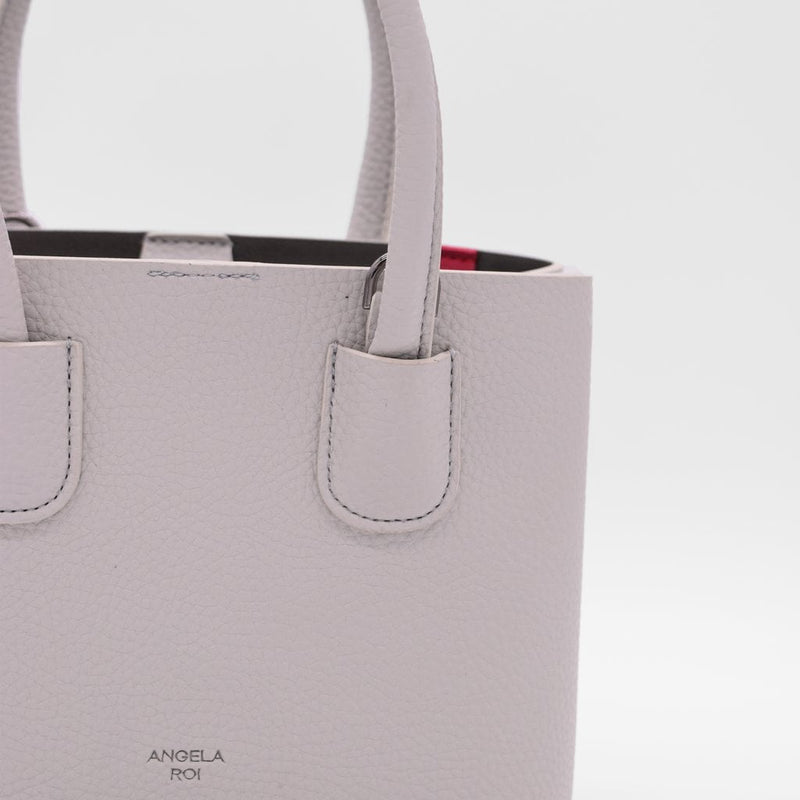 Luxury Designer Vegan Handbags - Cher Tote Light Gray