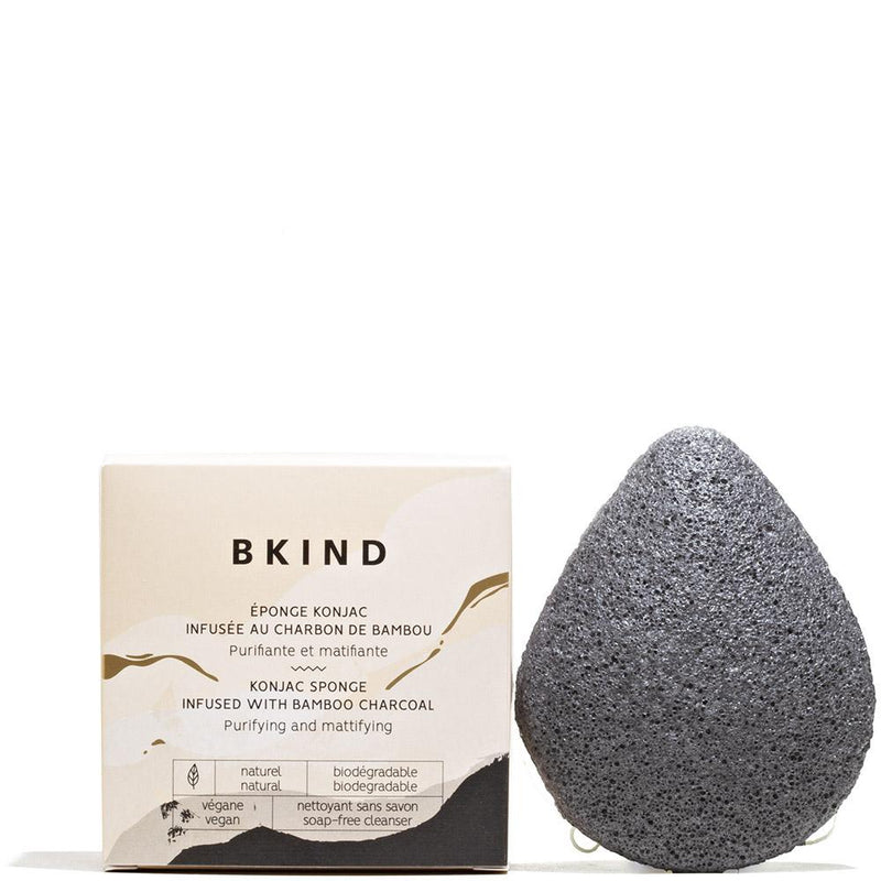 Konjac Facial Sponge - Bamboo Charcoal  by BKind at Petit Vour